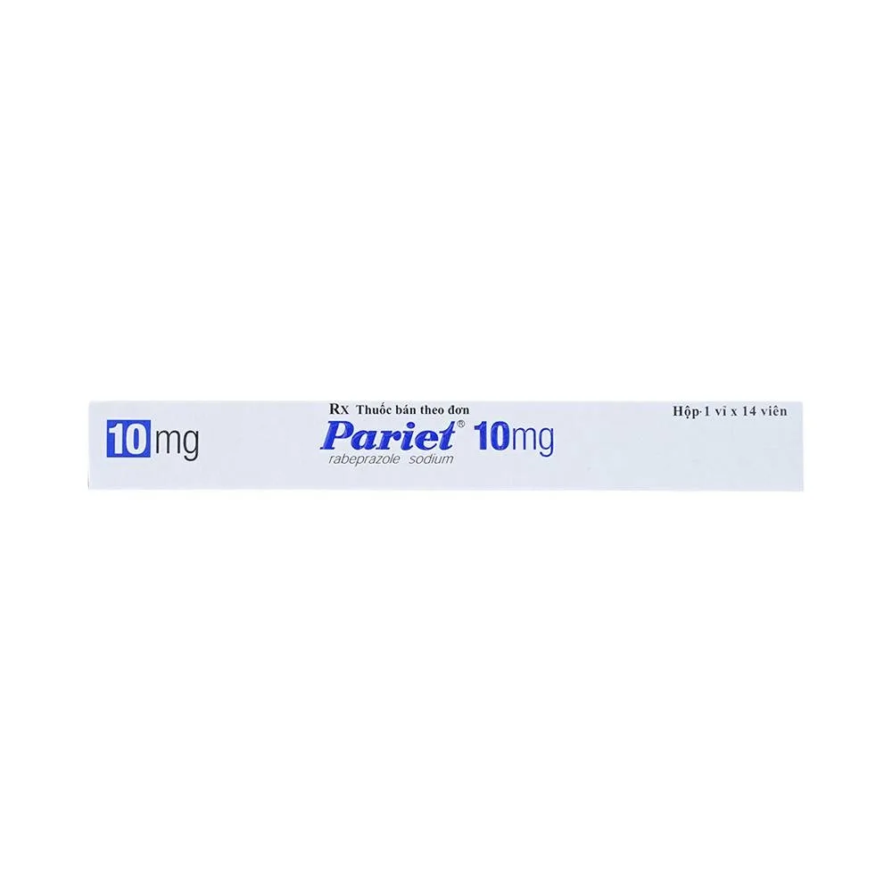 Hình ảnh Thuốc ức chế bơm Proton Pariet 10mg Eisai điều trị loét dạ dày, tá tràng (1 vỉ x 14 viên) 