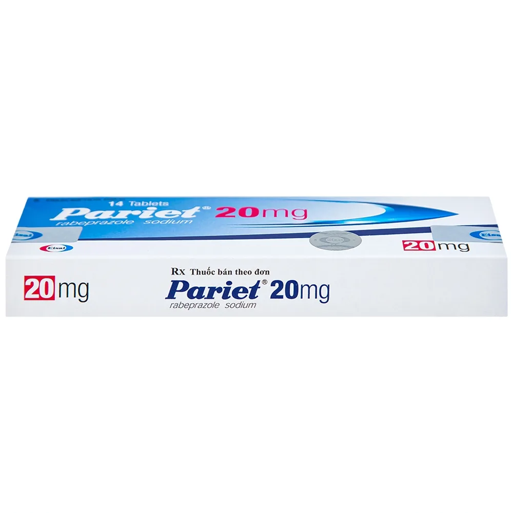Hình ảnh Thuốc ức chế bơm Proton Pariet 20mg Eisai điều trị loét dạ dày, tá tràng (1 vỉ x 14 viên) 