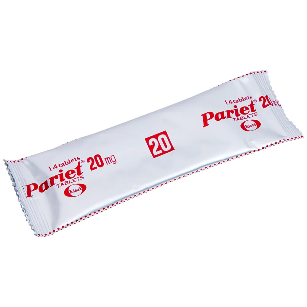 Hình ảnh Thuốc ức chế bơm Proton Pariet 20mg Eisai điều trị loét dạ dày, tá tràng (1 vỉ x 14 viên) 