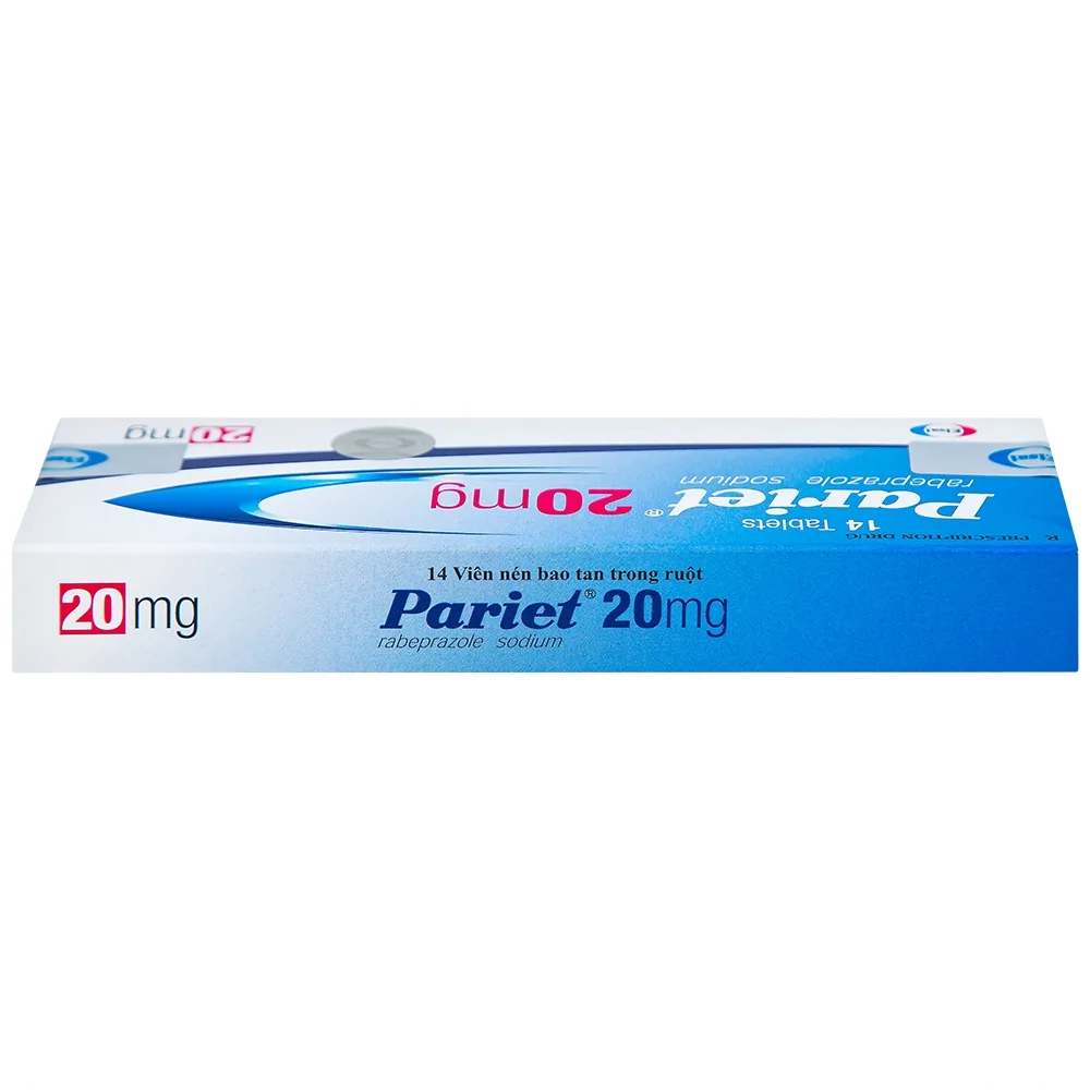 Hình ảnh Thuốc ức chế bơm Proton Pariet 20mg Eisai điều trị loét dạ dày, tá tràng (1 vỉ x 14 viên) 