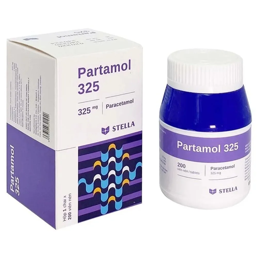 Hình ảnh Thuốc Partamol 325 Stella giảm các cơn đau nhẹ và vừa (200 viên)