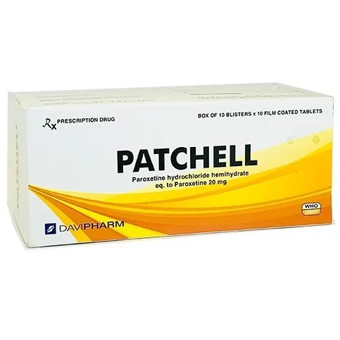 Hình ảnh Thuốc Patchell 20mg Davi Pharm điều trị trầm cảm, rối loạn lo âu (10 vỉ x 10 viên)