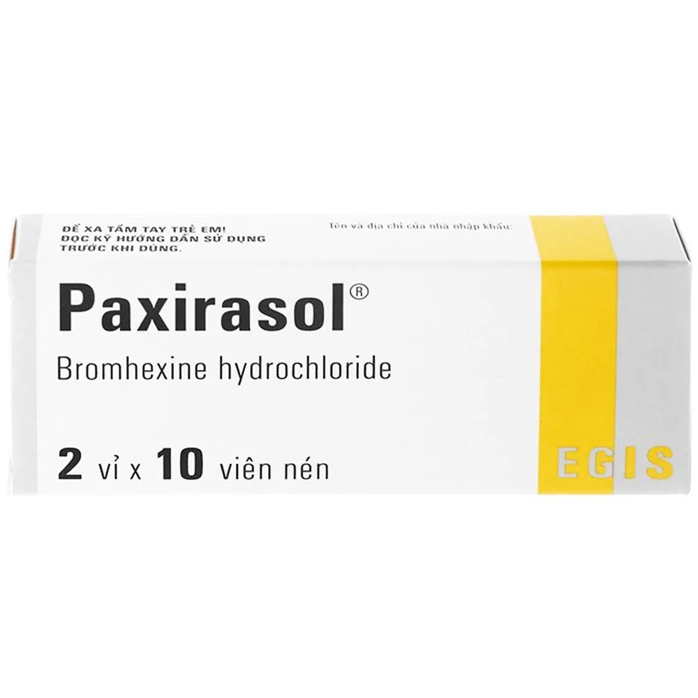 Hình ảnh Thuốc Paxirasol Egis hỗ trợ làm tan chất nhầy trong bệnh lý hô hấp (20 viên)
