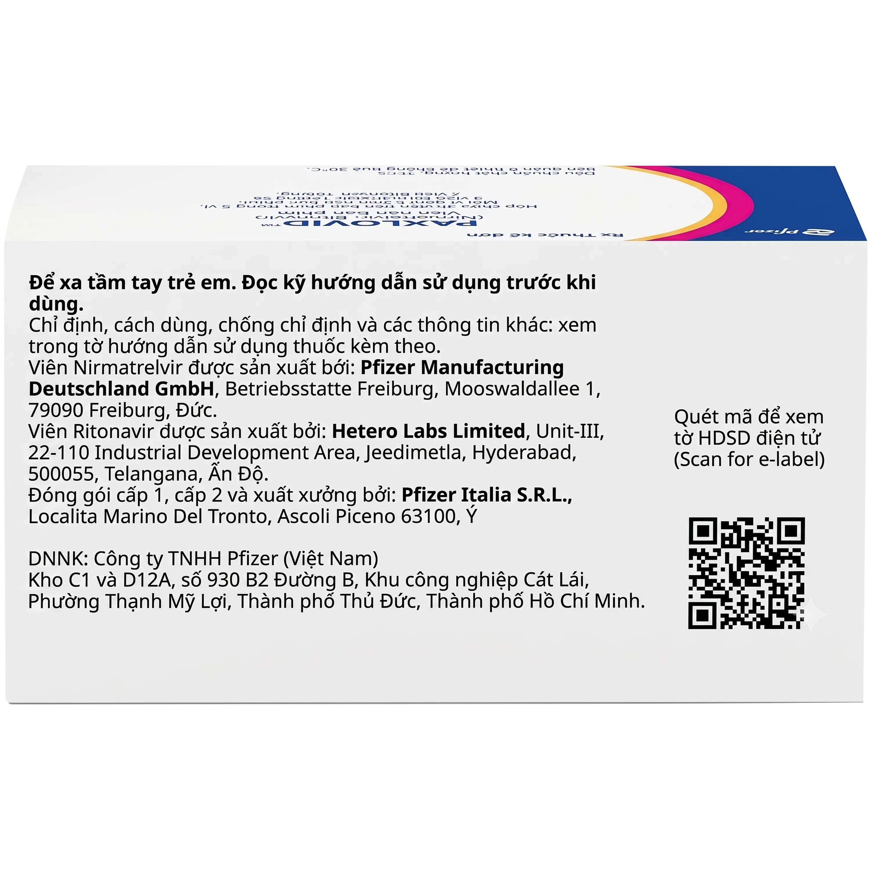 Hình ảnh Thuốc Paxlovid Pfizer là thuốc kháng virus dùng đường uống để điều trị COVID-19 (5 vỉ x 6 viên)