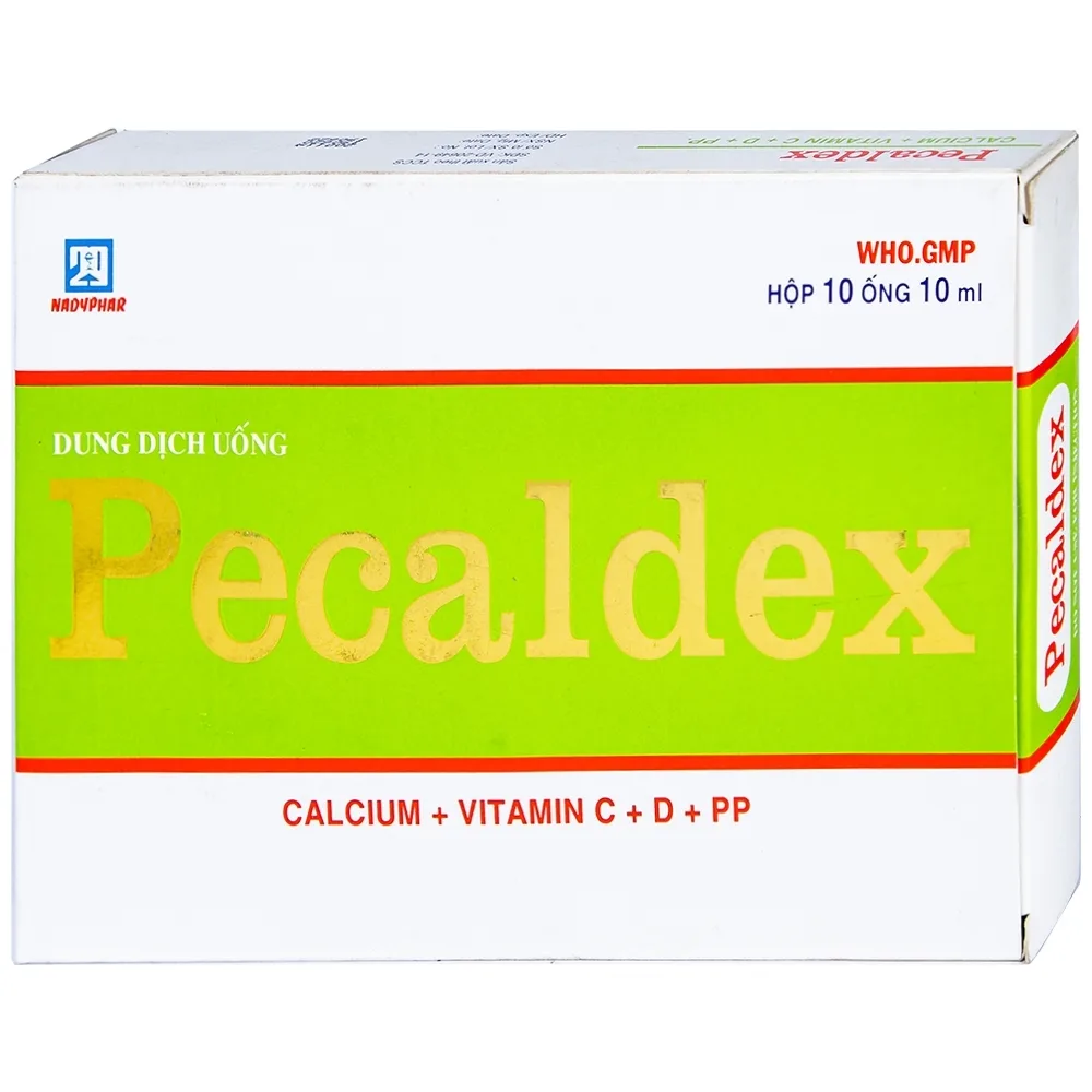 Hình ảnh Dung dịch uống Pecaldex Nadyphar bổ sung canxi cho trẻ em chậm lớn (1 vỉ x 10 ống x 10ml)