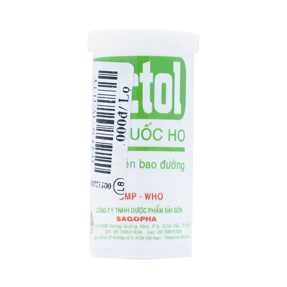 Hình ảnh Viên nén Pectol Sagopha điều trị các chứng ho đàm, suyễn do cảm mạo (30 viên)