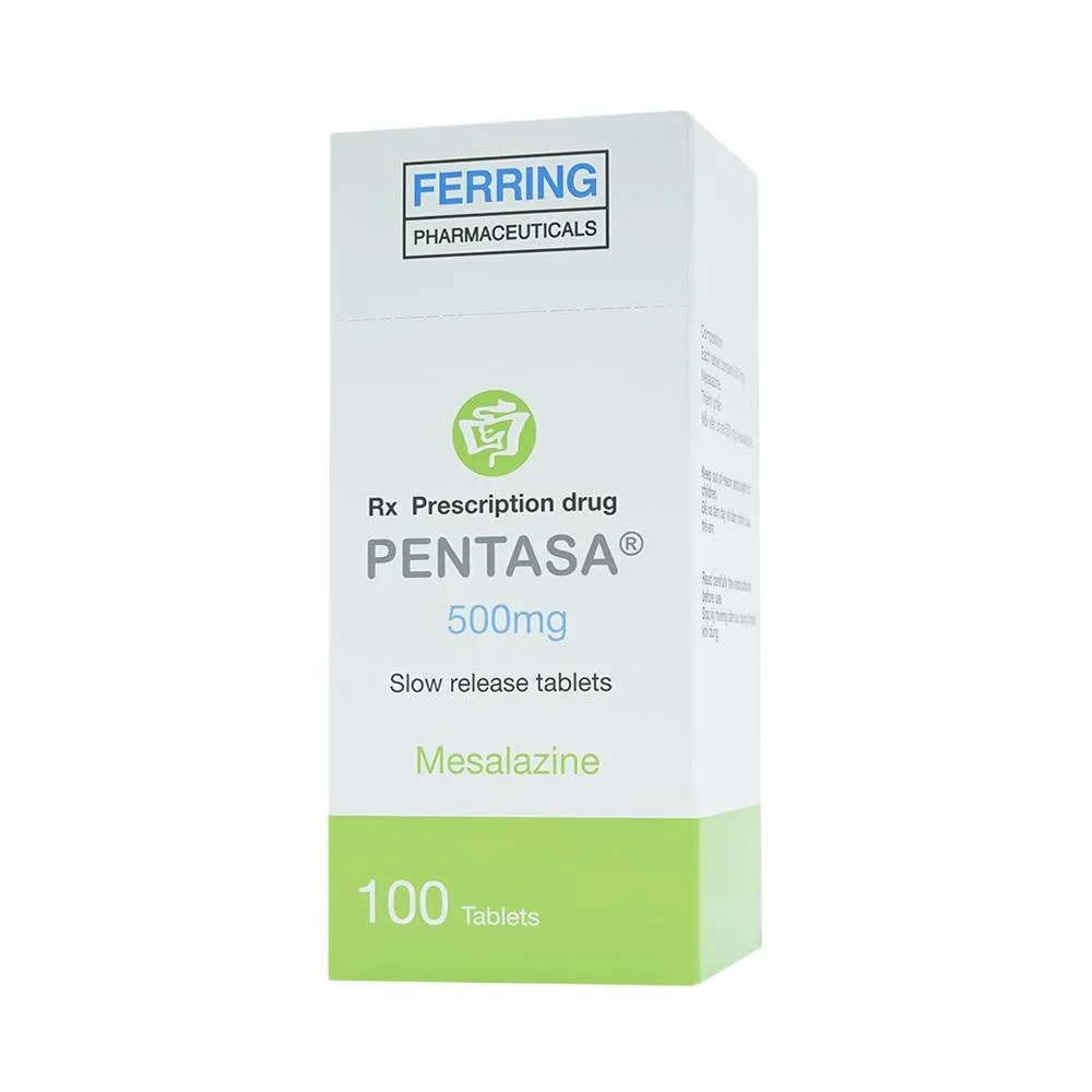Hình ảnh Viên nén Pentasa 500mg Ferring điều trị viêm loét đại tràng, bệnh Crohn (10 vỉ x 10 viên)