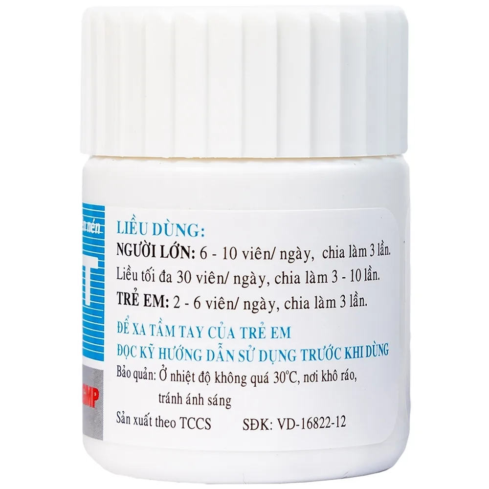 Hình ảnh Viên nén Pepevit 50mg Nadyphar điều trị bệnh Pellagra (100 viên)