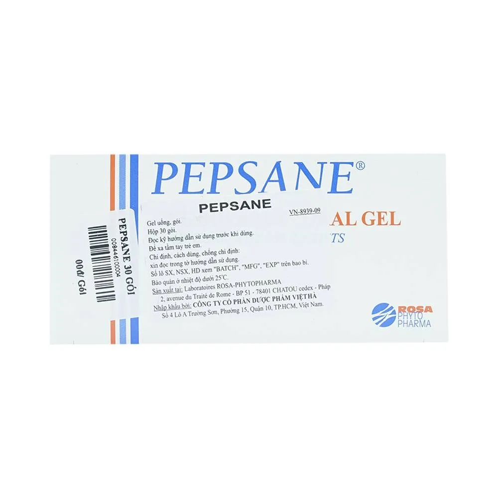 Hình ảnh Gel uống Pepsane Rosa Phyto Pharma điều trị triệu chứng đau dạ dày (30 gói)