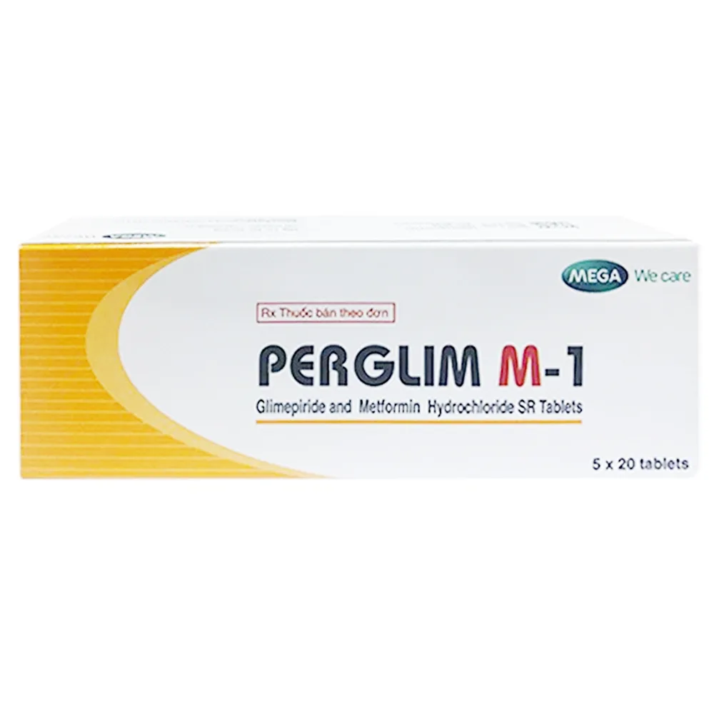 Hình ảnh Thuốc Perglim M-1 MEGA We care điều trị tiểu đường típ 2 (5 vỉ x 20 viên)