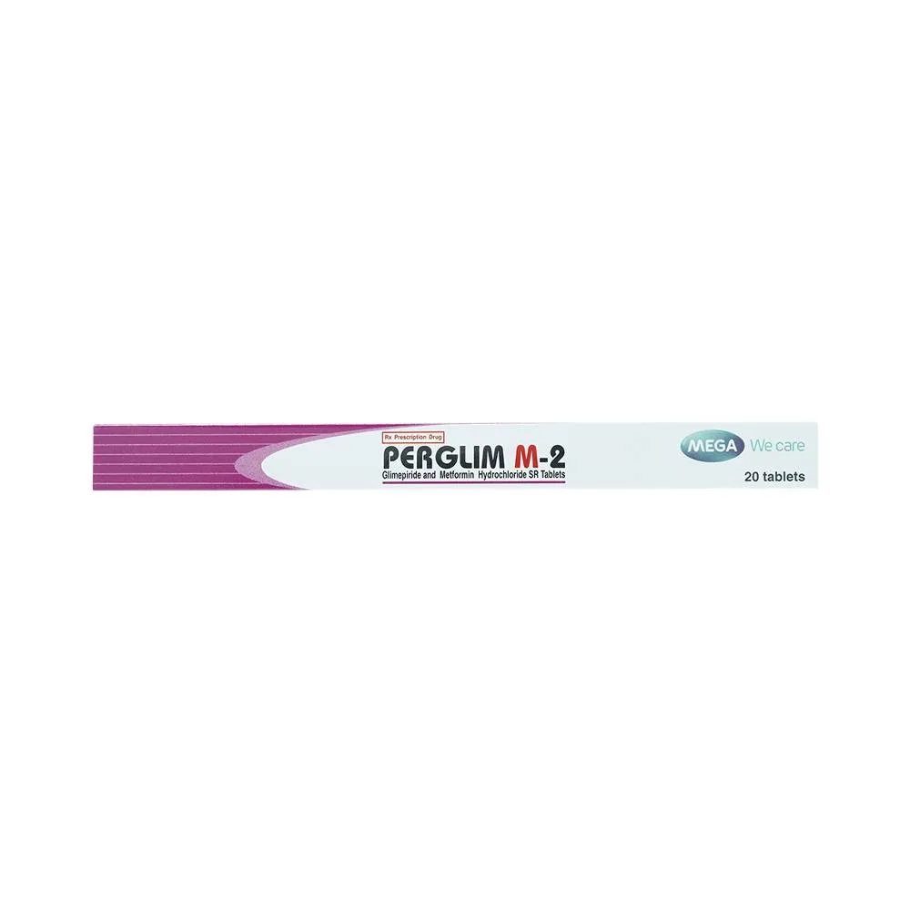 Hình ảnh Viên nén Perglim M-2 Mega We Care điều trị bệnh đái tháo đường típ 2 (1 vỉ x 20 viên)