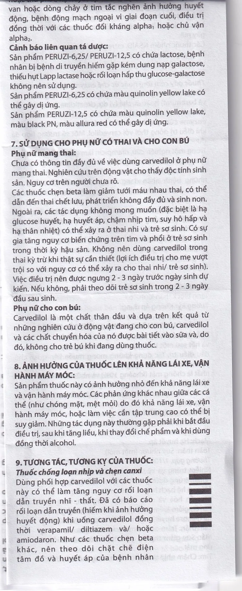 Hình ảnh Viên nén Peruzi-6,25 DaViPharm chống tăng huyết áp, chống đau thắt ngực (3 vỉ x 10 viên)