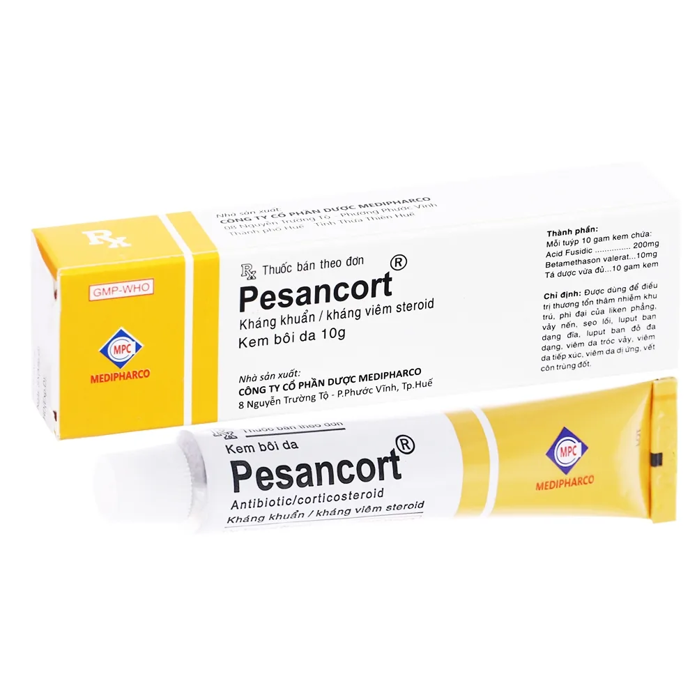 Hình ảnh Kem bôi da Pesancort Medipharco điều trị vảy nến, sẹo lồi, lupus ban dạng đĩa (10g)