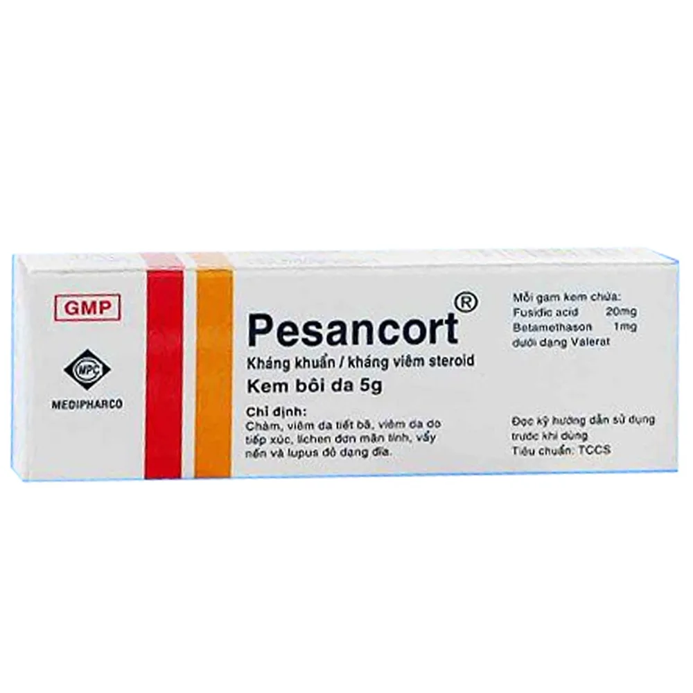 Hình ảnh Kem bôi da Pesancort Medipharco điều trị vảy nến, sẹo lồi, lupus ban dạng đĩa (5g)