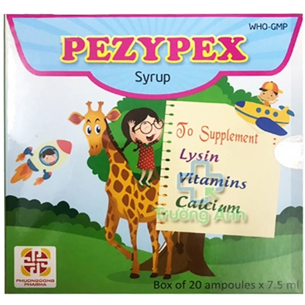 Hình ảnh Siro Pezypex Phương Đông Pharma bổ sung lysin, vitamin và khoáng chất giúp bé ăn ngon (20 ống x 7.5ml)