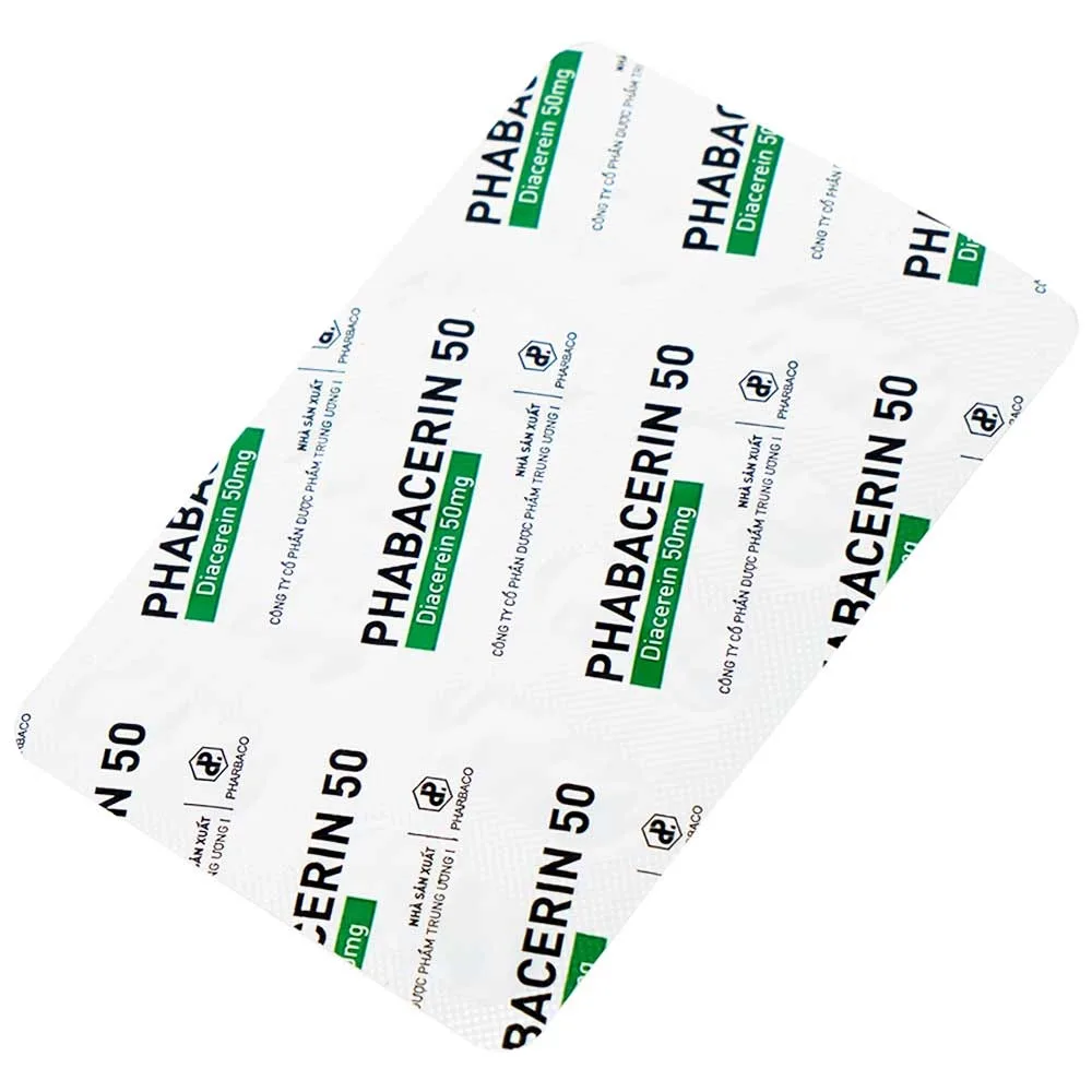 Hình ảnh Thuốc uống Phabacerin 50 Pharbaco điều trị thoái hóa khớp (3 vỉ x 10 viên)