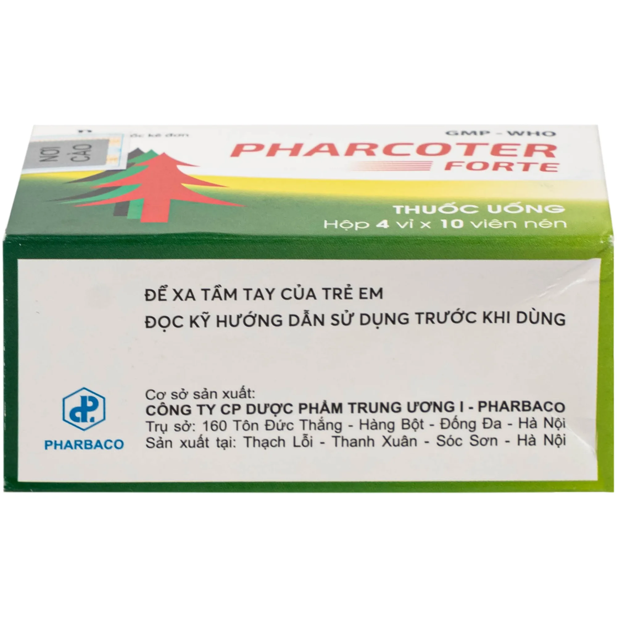 Hình ảnh Thuốc Pharcoter Forte  Điều Trị Ho, Long Đờm  (4 Vỉ X 10 Viên)