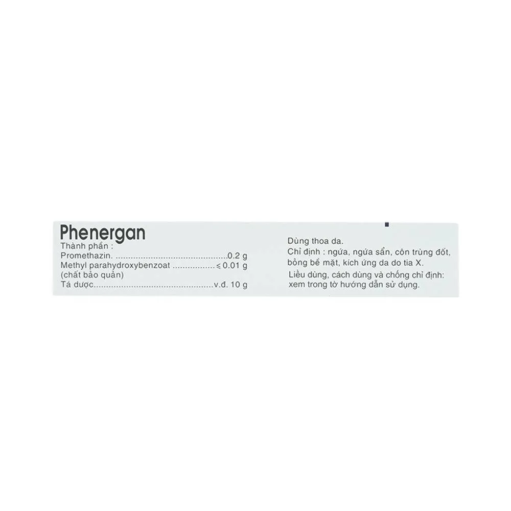 Hình ảnh Kem bôi da Phenergan Sanofi điều trị ngứa, ngứa sẩn, côn trùng đốt (10g)
