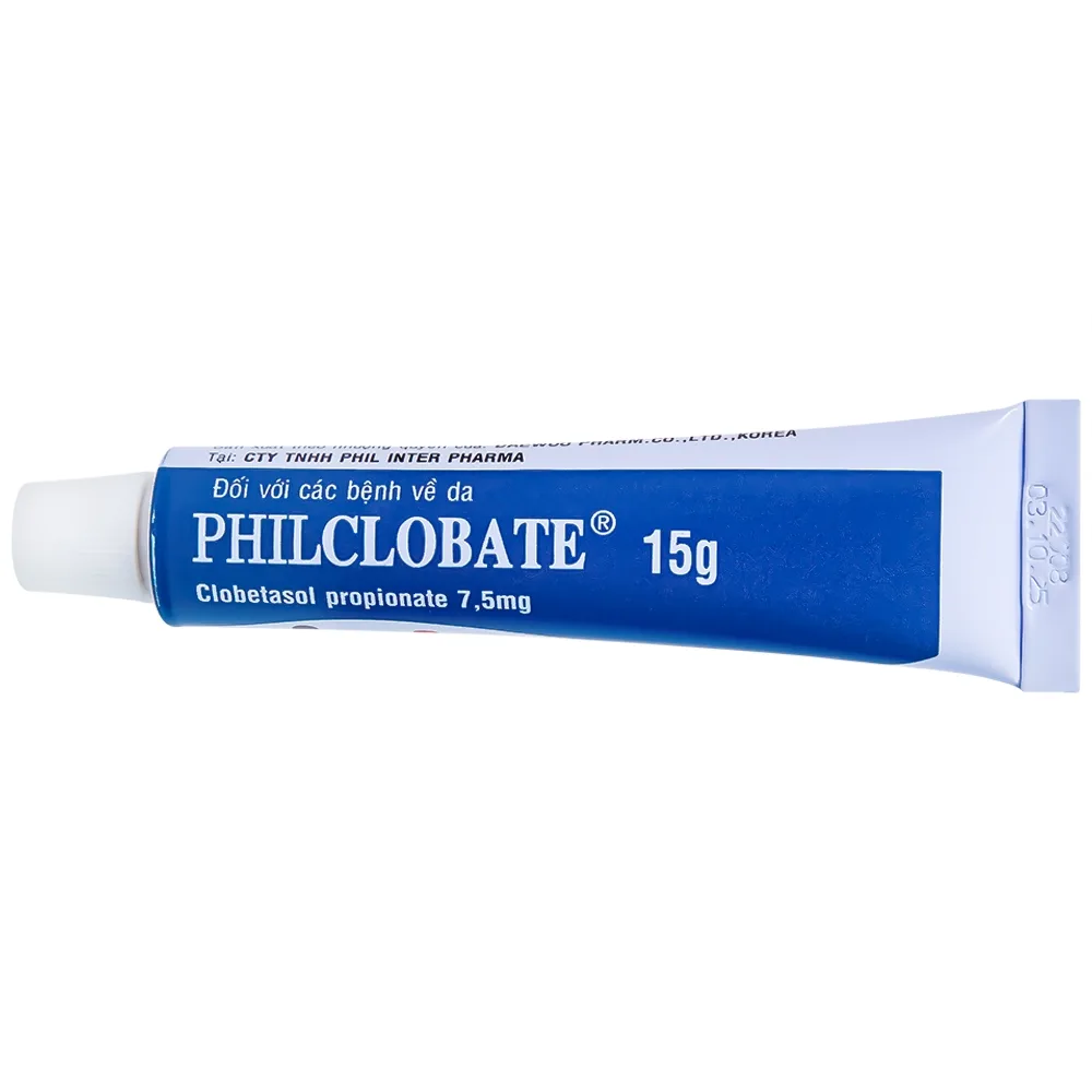 Hình ảnh Kem bôi da PhilClobate Phil Inter Pharma điều trị viêm da, chàm, chàm dị ứng (15g)