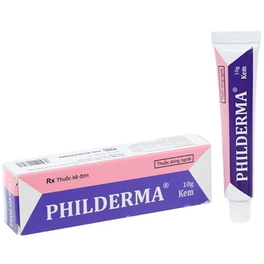 Hình ảnh Kem bôi da Philderma Phil Inter Pharma điều trị bệnh nấm da, nấm kẽ tay, kẽ chân (10g)