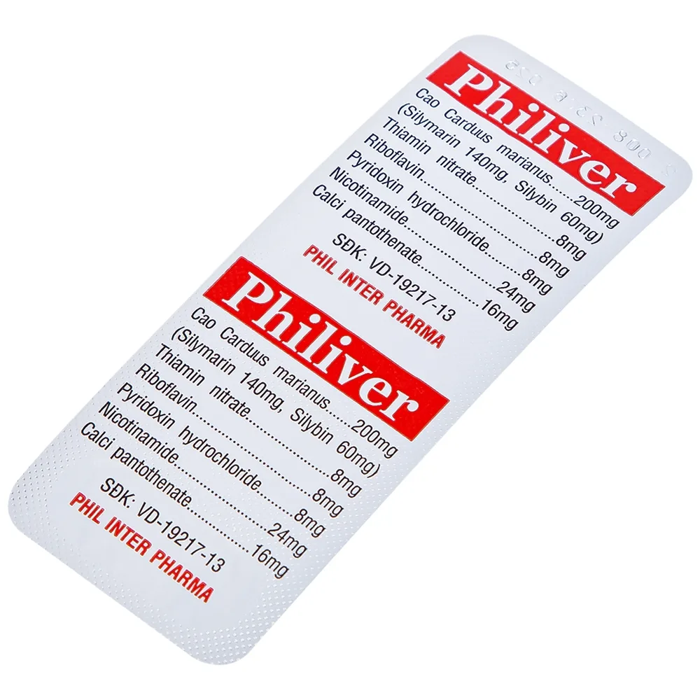 Hình ảnh Viên nang mềm Philiver Phil Inter Pharma điều trị bệnh gan mạn tính, gan nhiễm mỡ (12 vỉ x 5 viên)