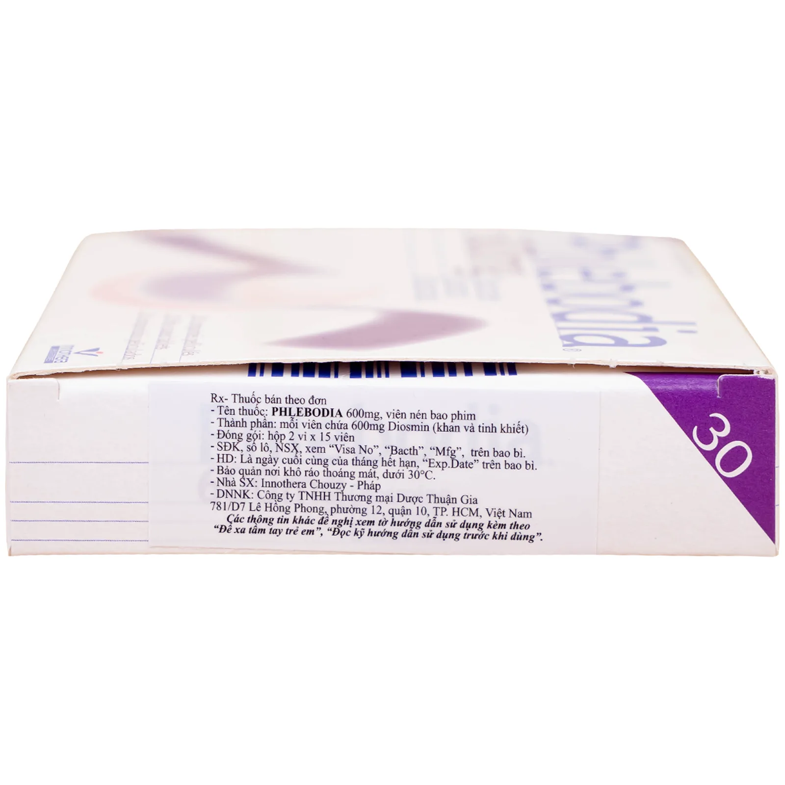 Hình ảnh Thuốc Phlebodia 600mg Innothera điều trị trĩ cấp tính, suy tuần hoàn (2 vỉ x 15 viên)