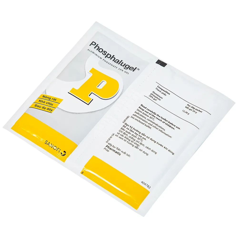 Hình ảnh Hỗn dịch uống Phosphalugel Sanofi giảm độ axit của dạ dày (26 gói x 20g)
