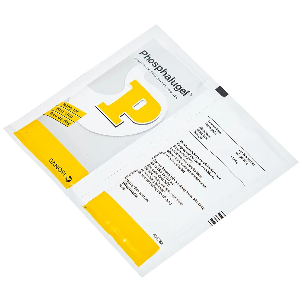 Hình ảnh Hỗn dịch uống Phosphalugel Sanofi giảm độ axit của dạ dày (26 gói x 20g)