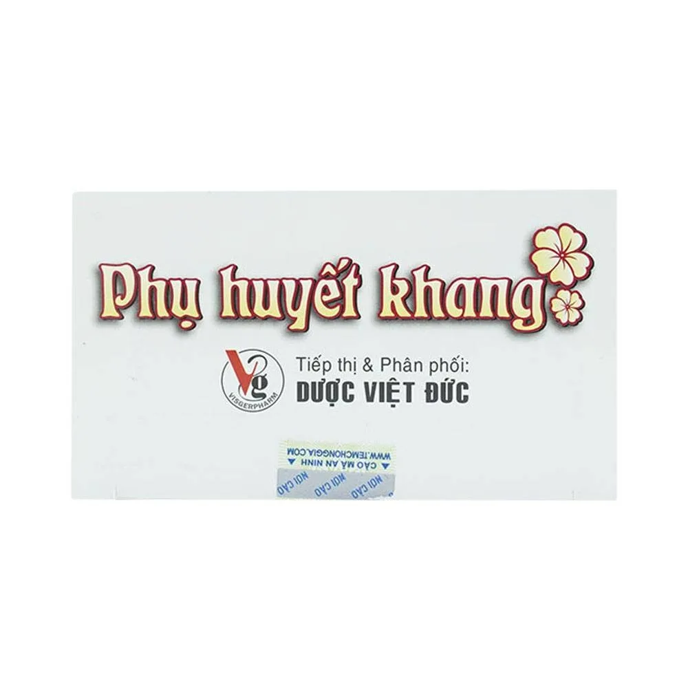 Hình ảnh Thuốc điều kinh bổ huyết Phụ Huyết Khang YPharco điều trị rối loạn kinh nguyệt (5 vỉ x 10 viên)