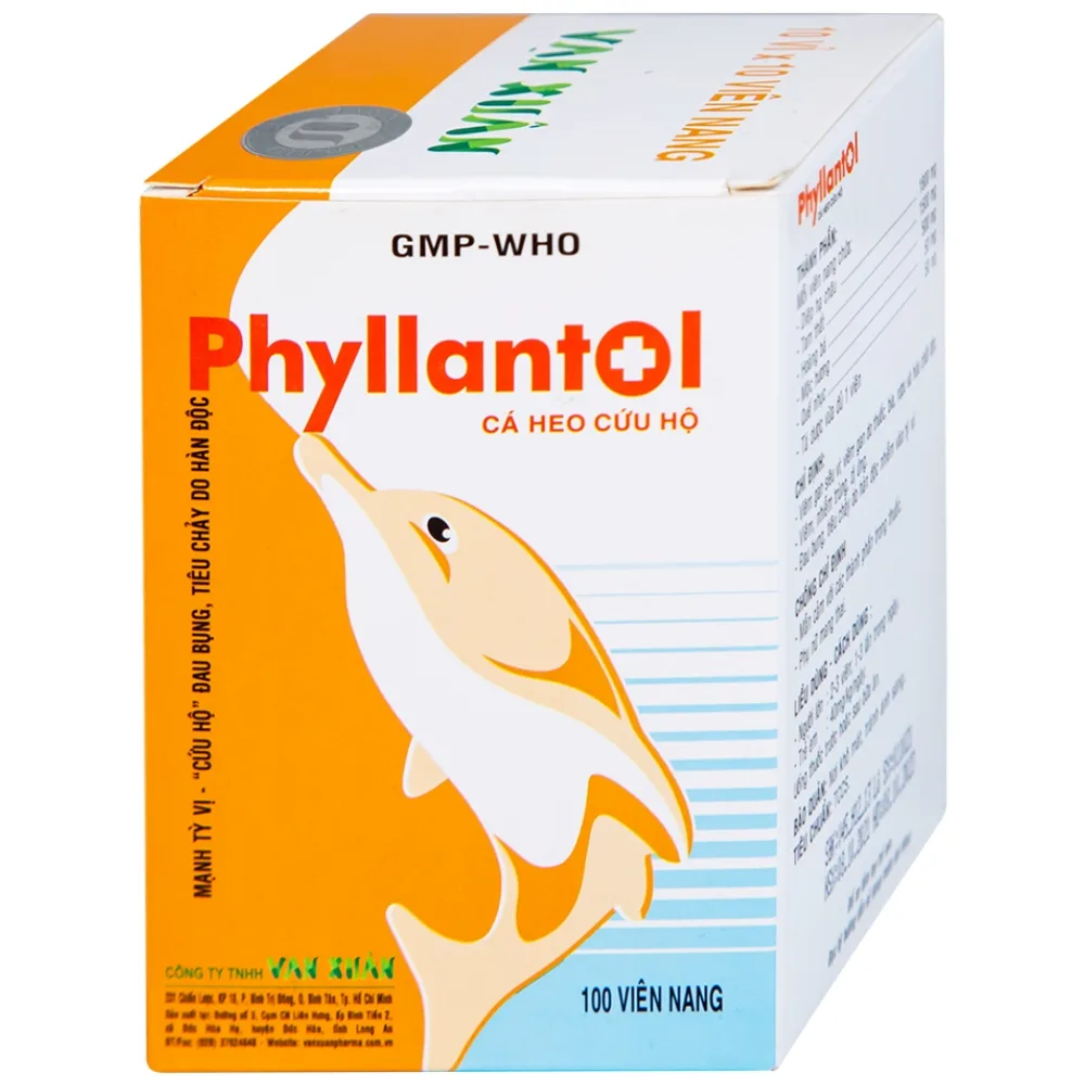 Hình ảnh Viên nang Phyllantol Vạn Xuân điều trị bệnh tiêu hóa, gan mật, mệt mỏi, ngực sườn đầy tức (10 vỉ x 10 viên)