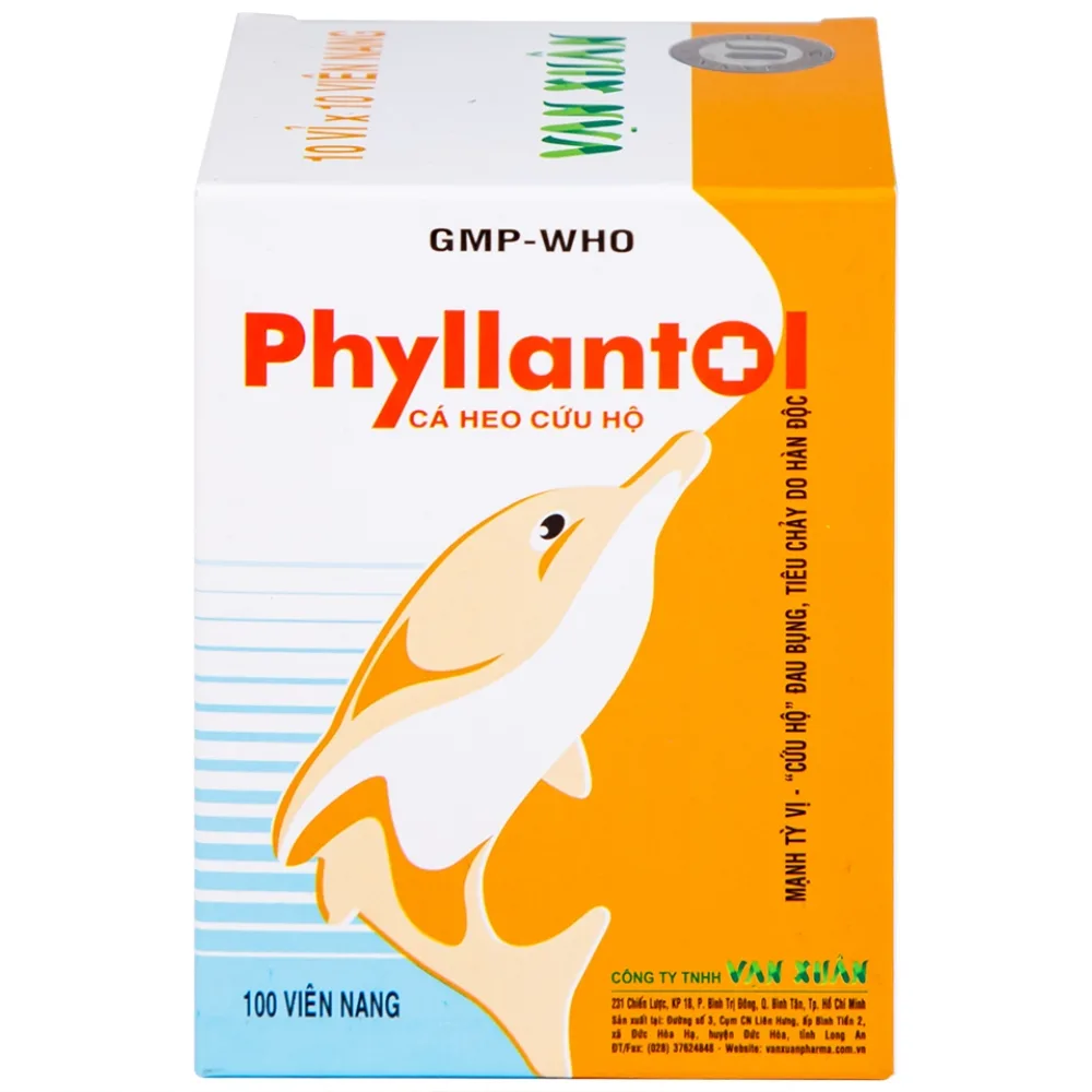 Hình ảnh Viên nang Phyllantol Vạn Xuân điều trị bệnh tiêu hóa, gan mật, mệt mỏi, ngực sườn đầy tức (10 vỉ x 10 viên) 