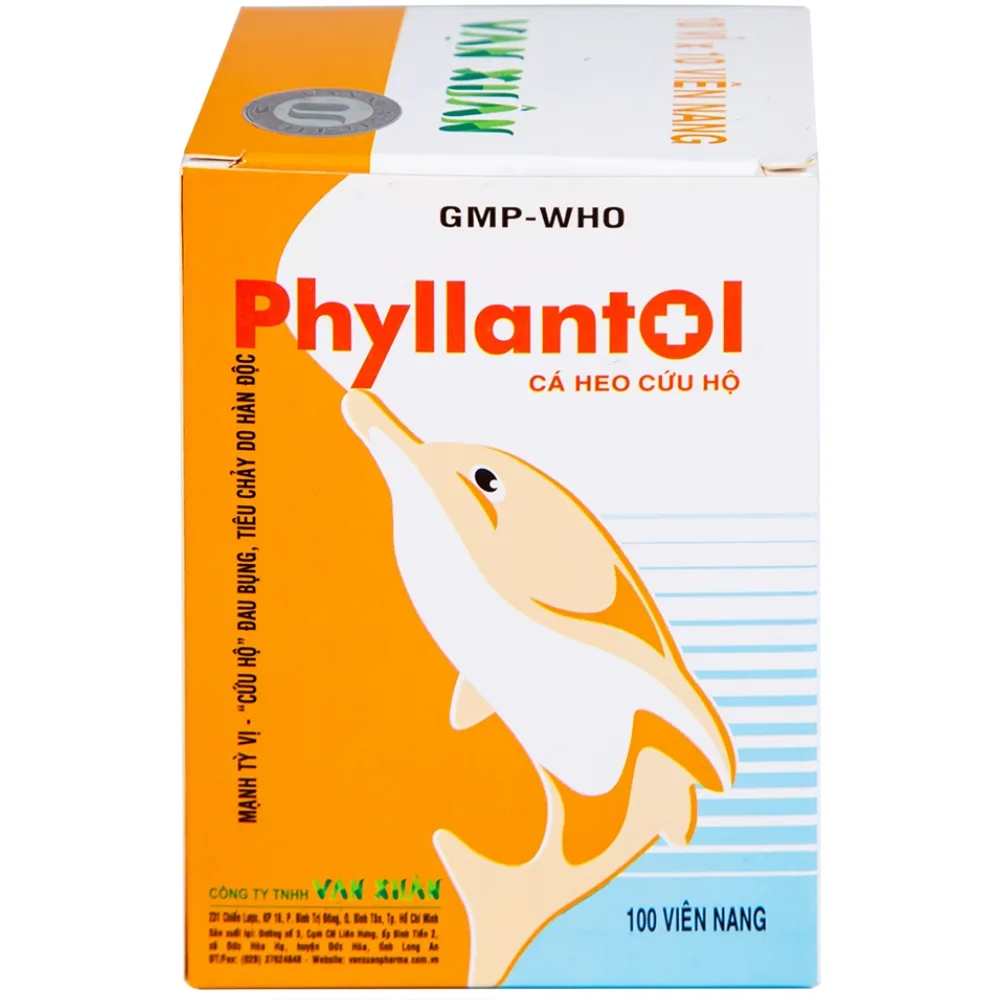 Hình ảnh Viên nang Phyllantol Vạn Xuân điều trị bệnh tiêu hóa, gan mật, mệt mỏi, ngực sườn đầy tức (10 vỉ x 10 viên) 