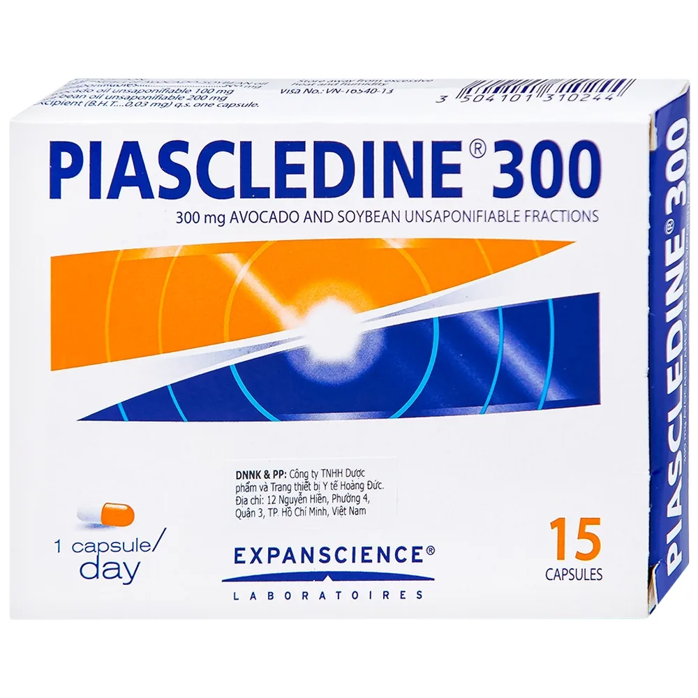 Hình ảnh Viên nang cứng Piascledine 300 Hyphens điều trị viêm xương khớp hông và khớp gối (1 vỉ x 15 viên)