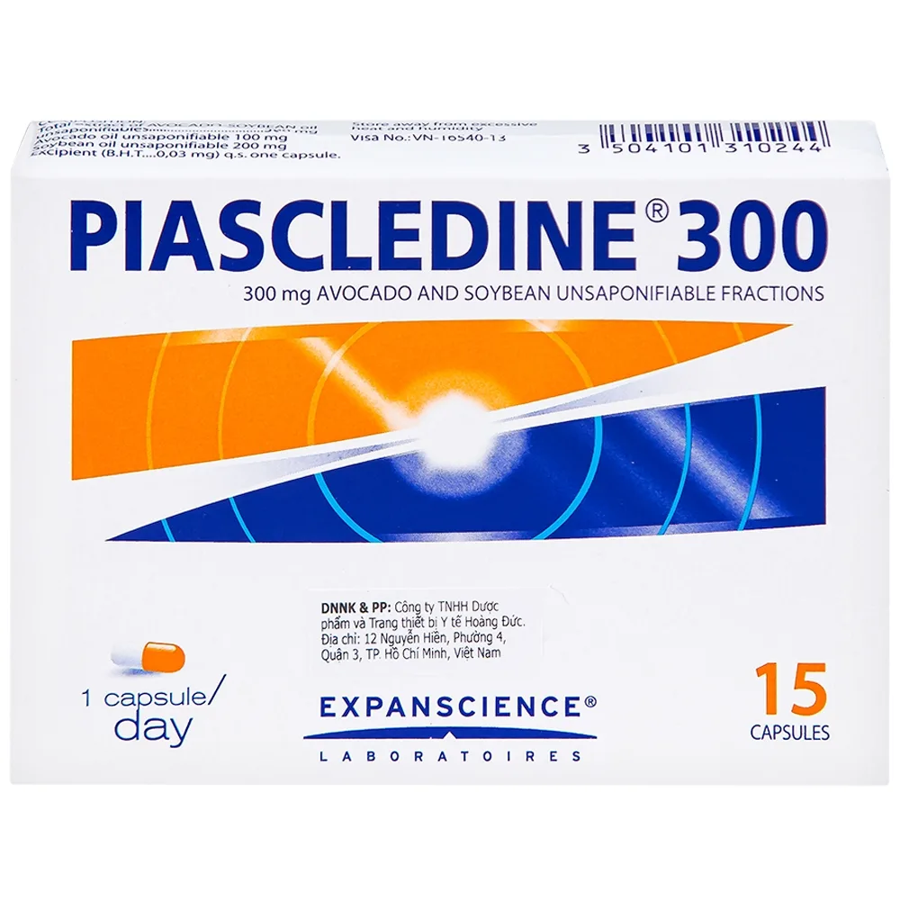 Hình ảnh Viên nang cứng Piascledine 300 Hyphens điều trị viêm xương khớp hông và khớp gối (1 vỉ x 15 viên) 