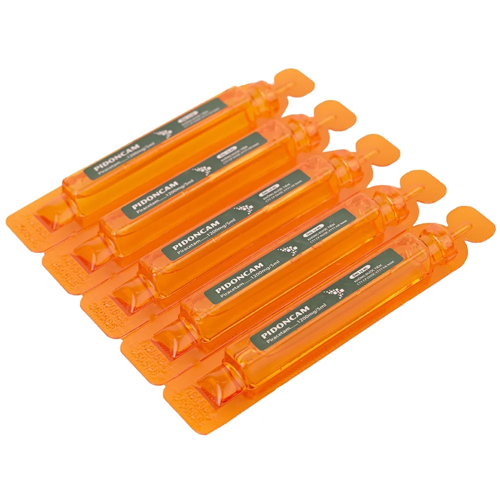 Hình ảnh Thuốc Pidoncam 1200mg/5ml Hà Nam điều trị triệu chứng chóng mặt, suy giảm trí nhớ (20 ống x 10ml)