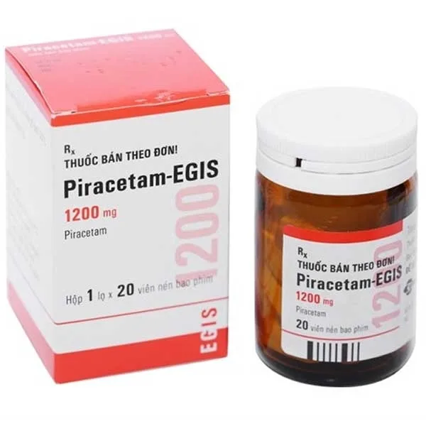 Hình ảnh Thuốc Piracetam-EGIS 1200mg điều trị hội chứng tâm thần thực thể, chứng giật rung cơ (20 viên)