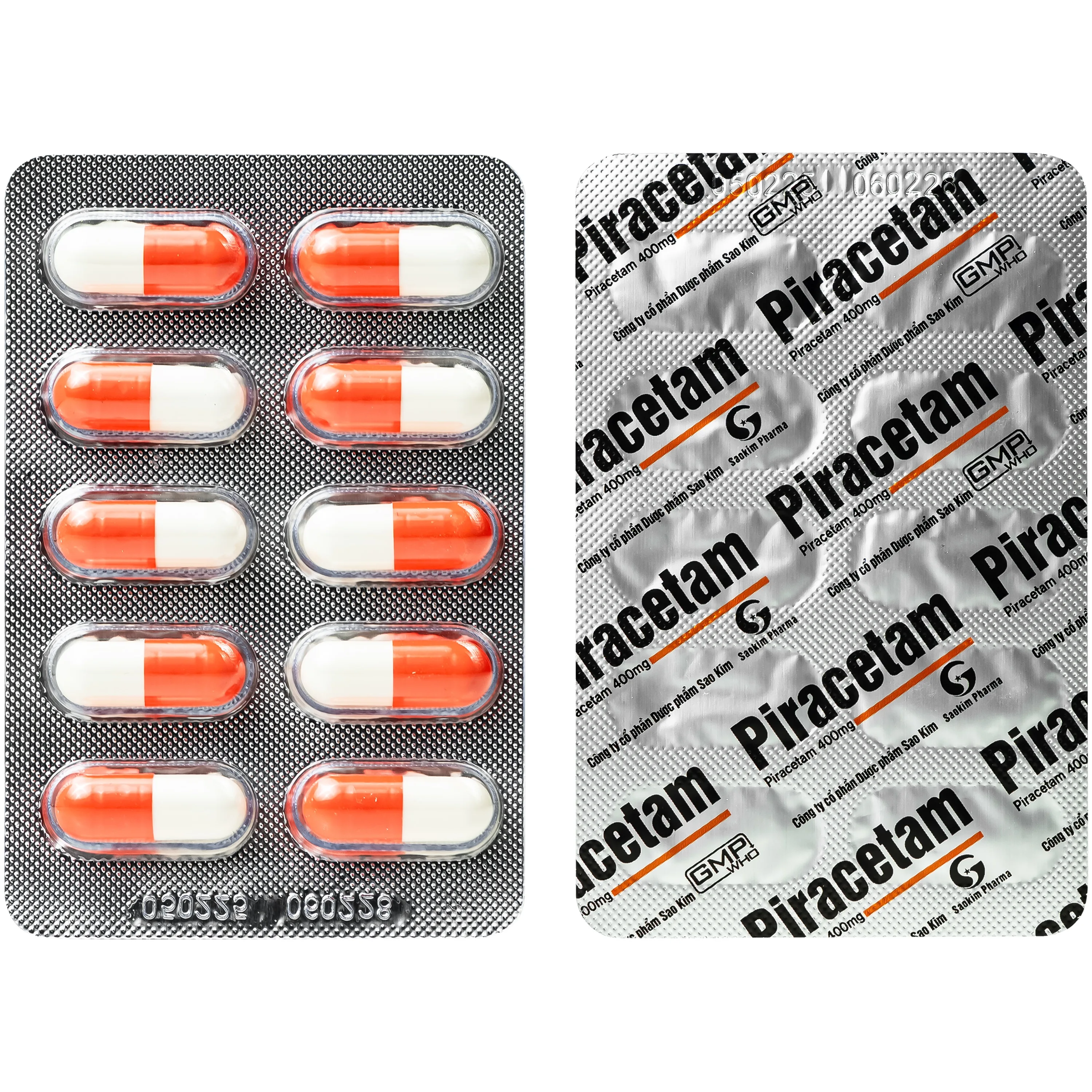 Hình ảnh Thuốc Piracetam 400mg Sao Kim điều trị triệu chứng chóng mặt, suy giảm trí nhớ (5 vỉ x 10 viên)