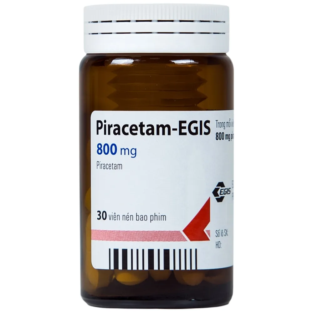 Hình ảnh Viên nén Piracetam - Egis 800mg điều trị các triệu chứng của hội chứng tâm thần thực thể (30 viên)