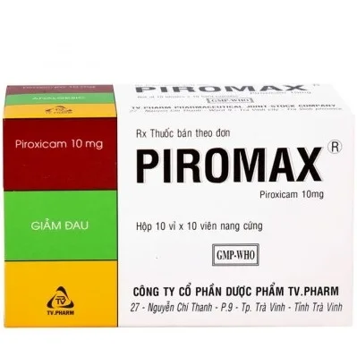 Hình ảnh Thuốc Piromax 10mg TV. Pharm điều trị viêm xương khớp, thoái hóa khớp (10 vỉ x 10 viên)