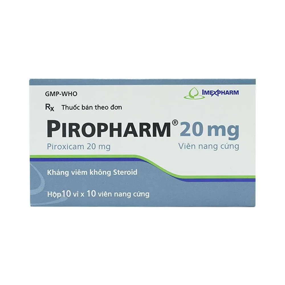 Hình ảnh Thuốc Piropharm 20mg Imexpharm điều trị viêm khớp dạng thấp, viêm xương khớp (10 vỉ x 10 viên)
