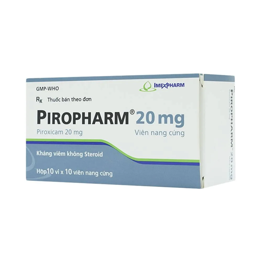 Hình ảnh Thuốc Piropharm 20mg Imexpharm điều trị viêm khớp dạng thấp, viêm xương khớp (10 vỉ x 10 viên)