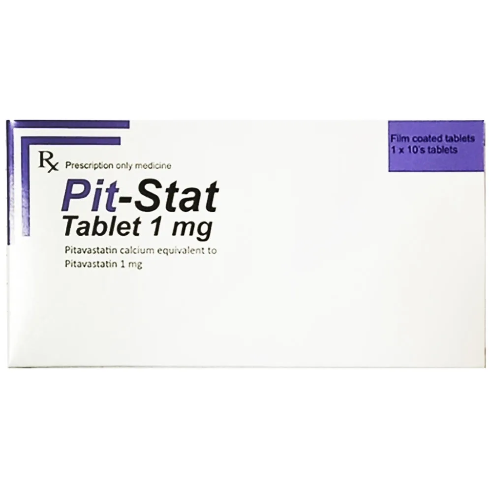 Hình ảnh Thuốc Pit-Stat điều trị trong trường hợp tăng cholesterol máu và rối loạn lipid máu (1 vỉ x 10 viên)