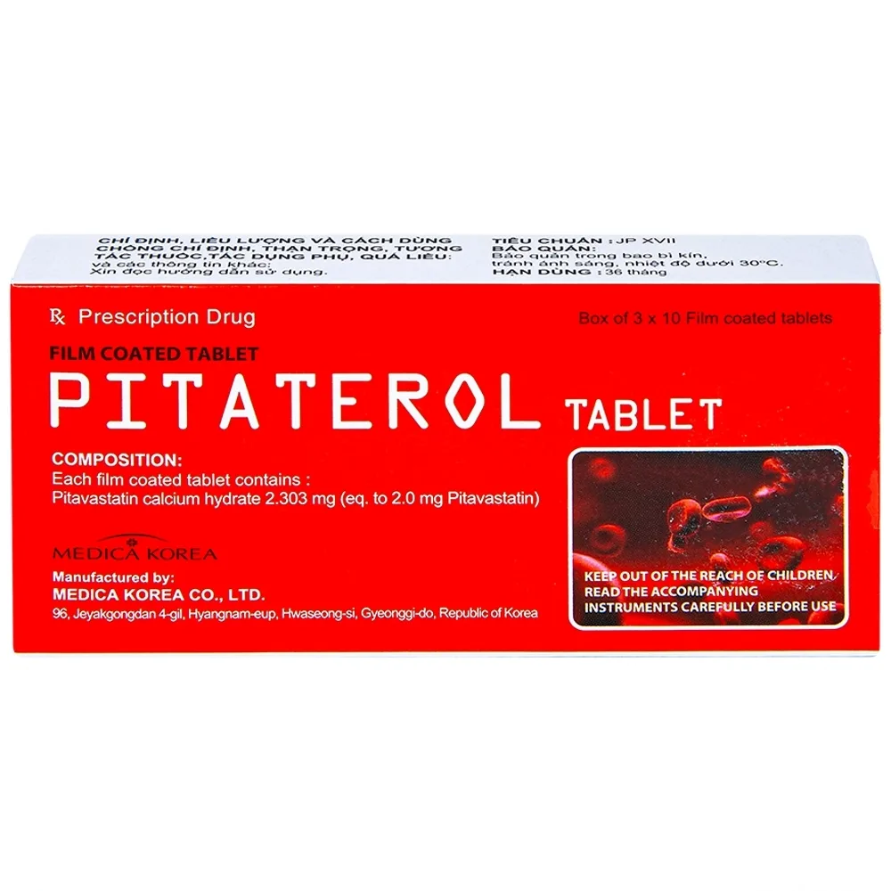Hình ảnh Thuốc Pitaterol Tablet 2mg Medical Korea giảm cholesterol toàn phần (3 vỉ x 10 viên)