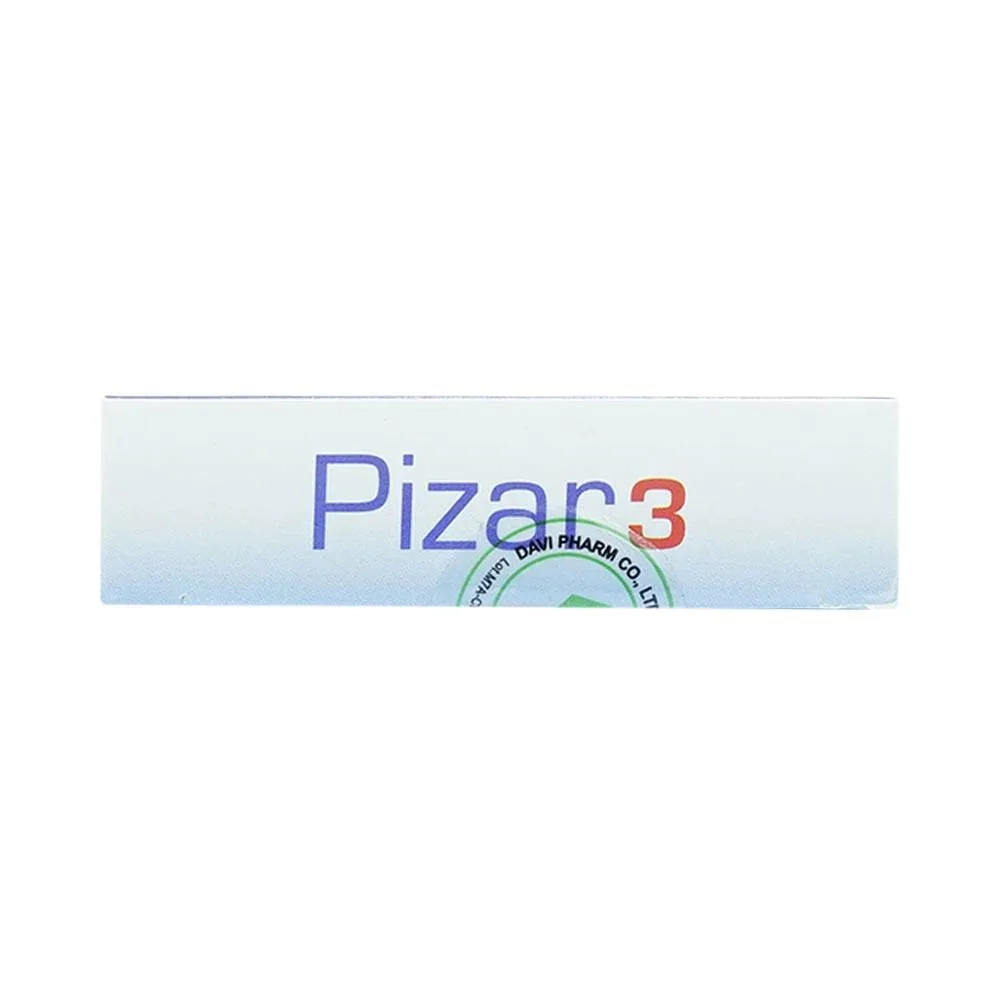 Hình ảnh Viên nén Pizar-3 DaViPharm điều trị các bệnh nhiễm trùng do ký sinh trùng, giun chỉ (1 vỉ x 4 viên)	