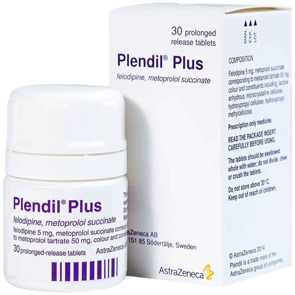 Hình ảnh Viên nén Plendil Plus AstraZeneca điều trị tăng huyết áp (30 viên)