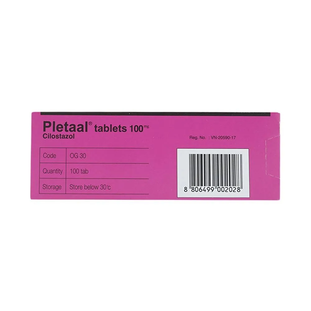 Hình ảnh Viên nén Pletaal tablets 100mg Otsuka điều trị các chứng thiếu máu cục bộ (10 vỉ x 10 viên)