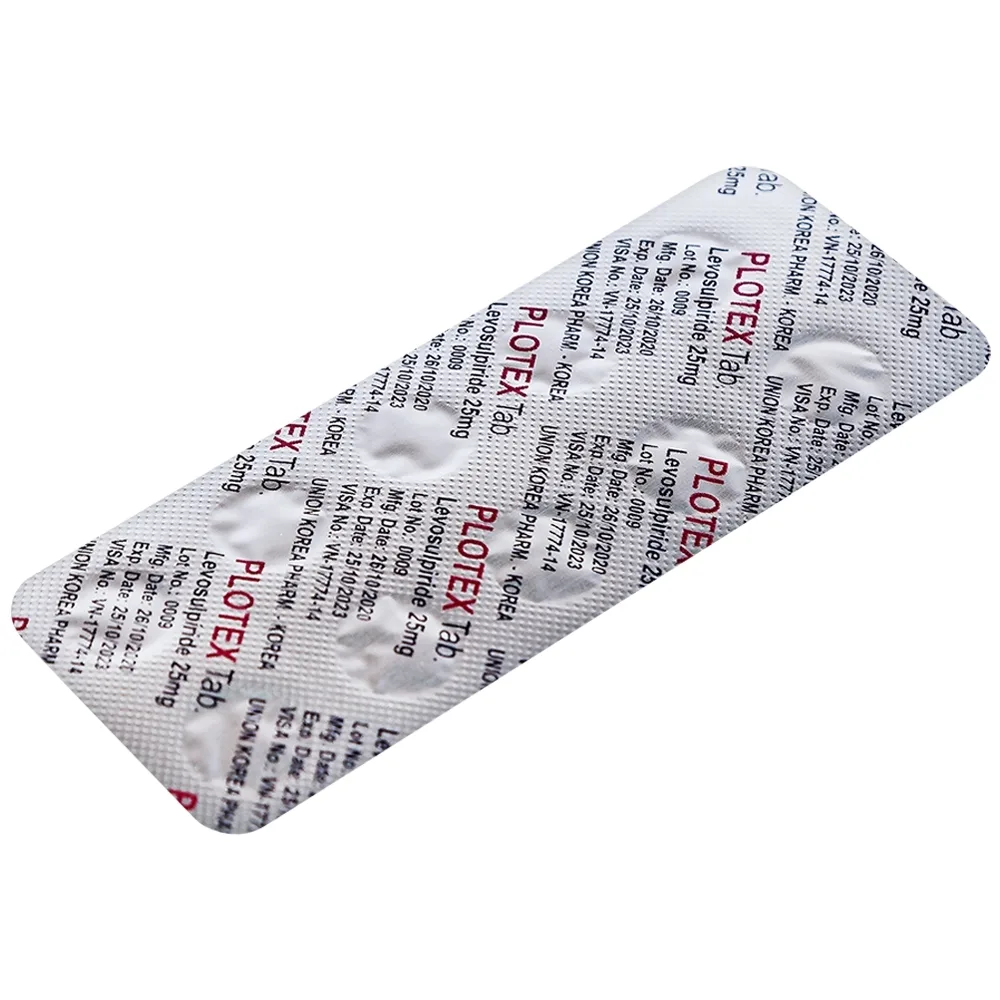 Hình ảnh Thuốc Plotex 25mg Union Korea Pharm điều trị bệnh tâm thần phân liệt (10 vỉ x 10 viên)