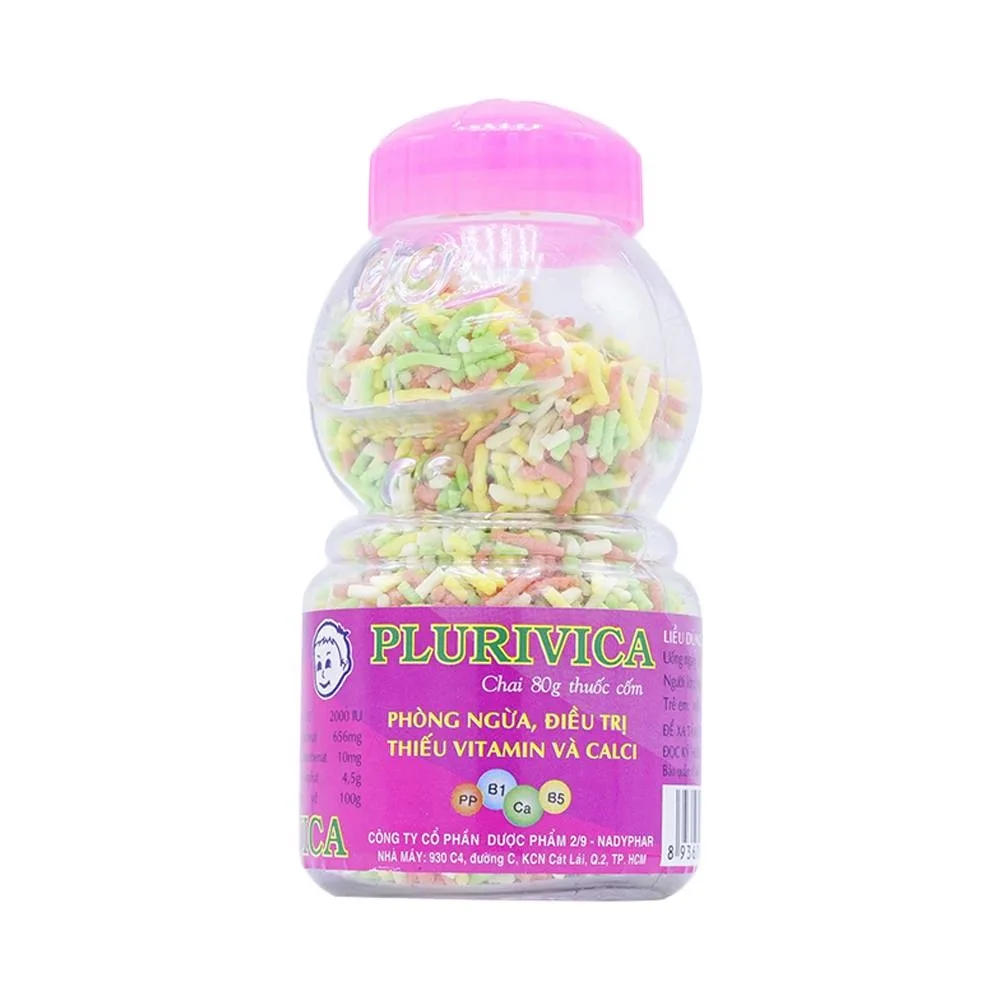 Hình ảnh Cốm Plurivica NadyPhar phòng ngừa, điều trị thiếu vitamin và canxi (80g)