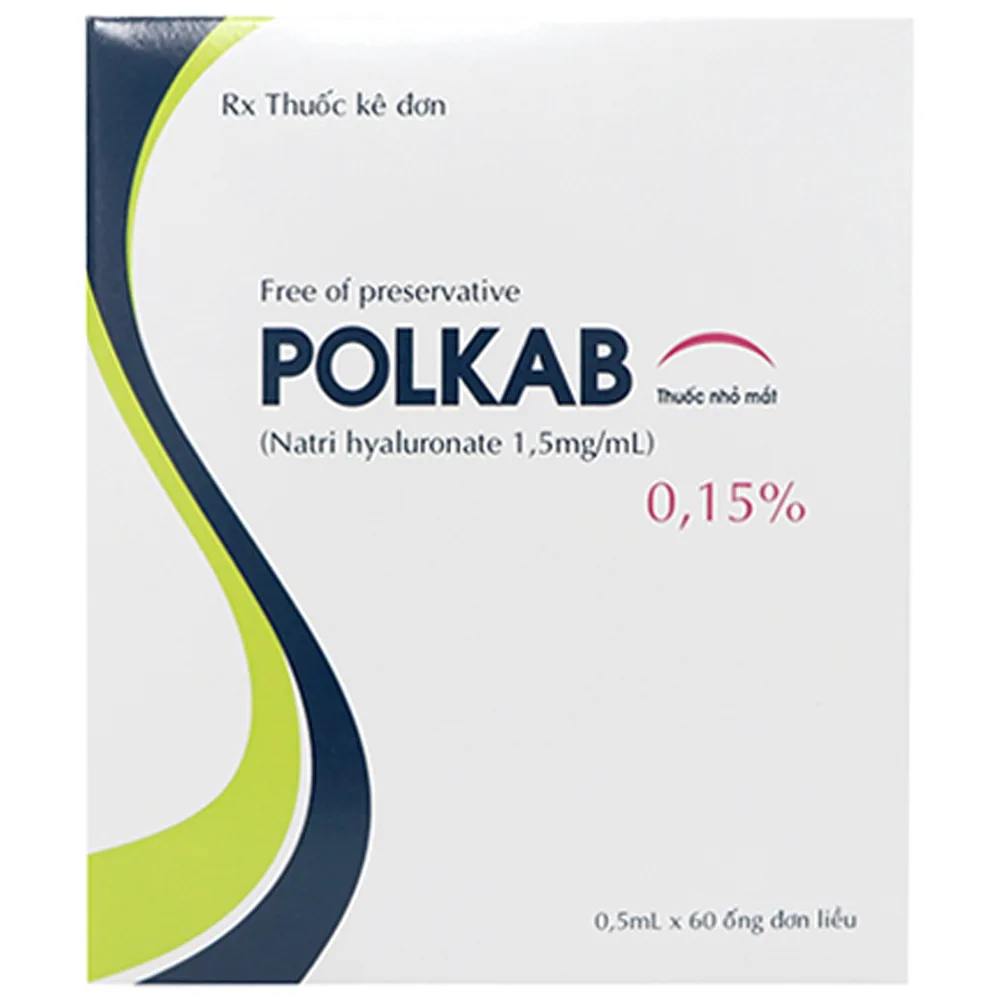 Hình ảnh Thuốc nhỏ mắt Polkab 0.15% Samchundang Pharm sử dụng cho triệu chứng khô mắt, rối loạn biểu mô giác mạc (60 ống x 0.5ml)