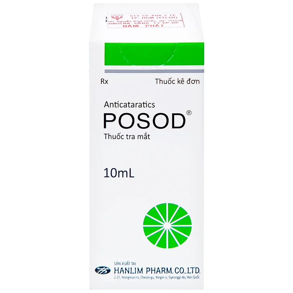 Hình ảnh Thuốc tra mắt Posod Hanlim dùng cho bệnh bị đục, xuất huyết pha lê thể, cận thị (10ml)